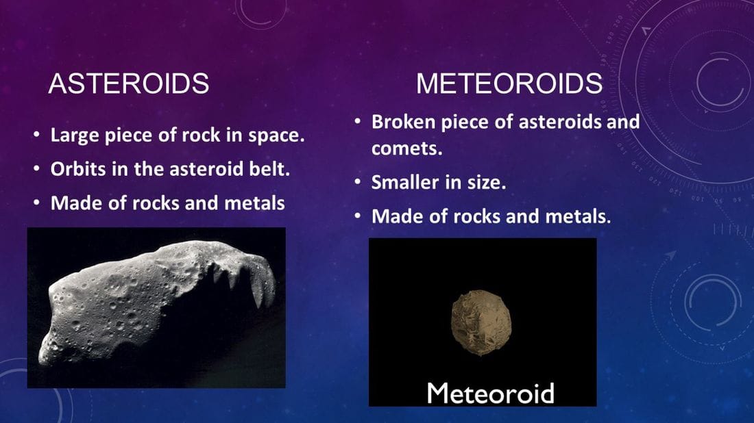 meteoroid vs asteroid