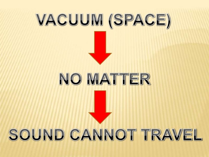 why not sound travel through vacuum